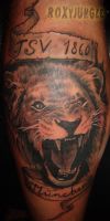 lion head pic of tattoo