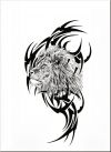 tribal lion head free tattoos