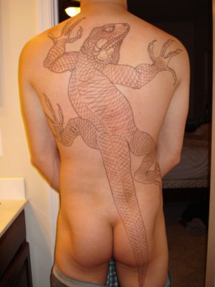 Large Lizard Back Tats