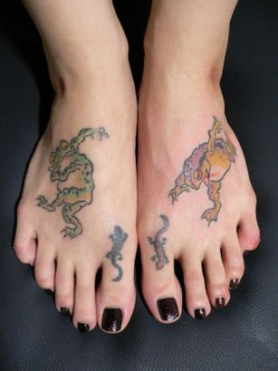 Lizard And Frog Tats