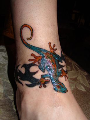 Lizard Feet Ankle Tats