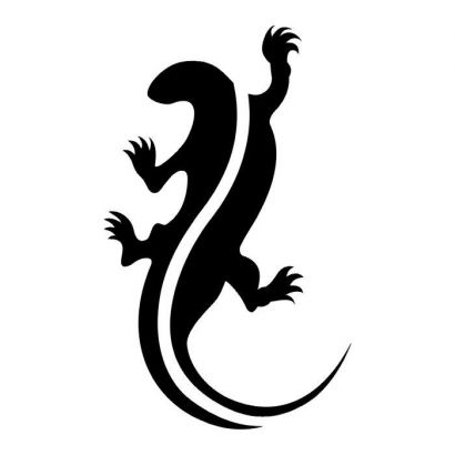 Lizard Tats Images In Black