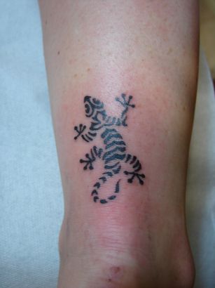 Tribal Lizard Tats