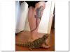 leg lizard tattoo