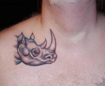 Rhino Head Tattoo