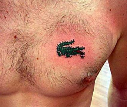 Alligator Tattoo On Chest