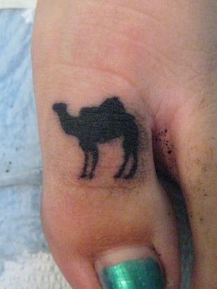 Camel Tattoo On Toe