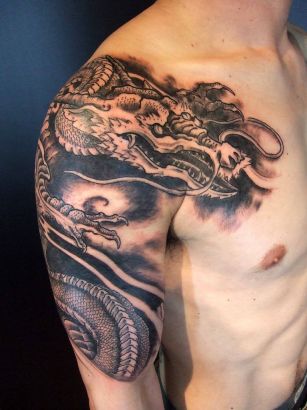 Crocodile Tattoo On Shoulder