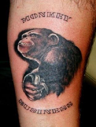 Funny Monkey Tattoo