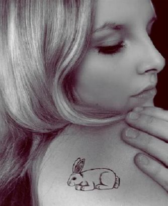 Rabbit Tattoo On Shoulder