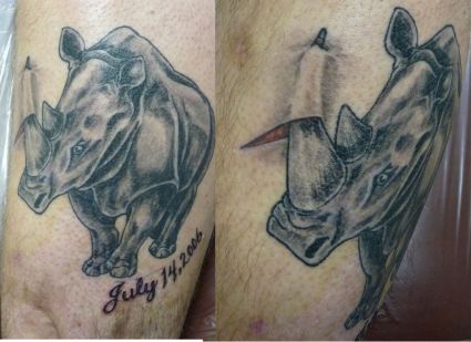 Rhino Leg Tattoo Pic