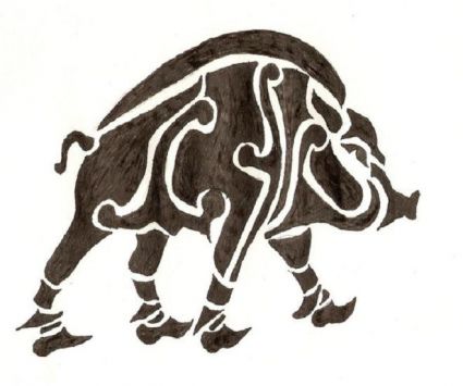 Tribal Boar Tattoo