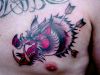 boar tattoo on chest