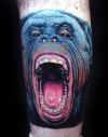 monkey tattoo on leg