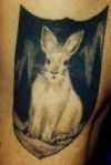 rabbit tattoo on back