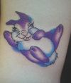 cartoon little rabbit tattoo