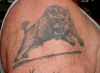 boar tattoo on shoulder