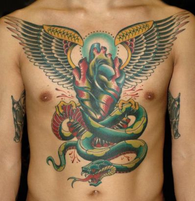 Heart Snake Tattoo