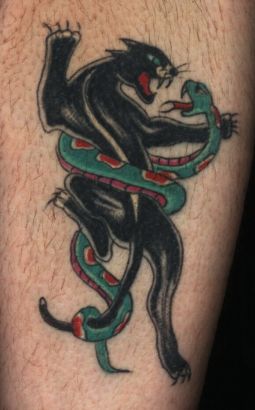 Snake And Panther Tattoo