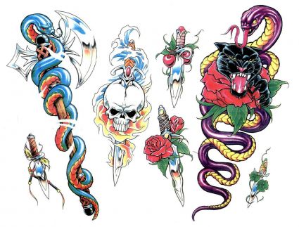 Snake And Skull Tattoo