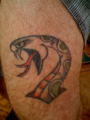 Snake Tattoo On Knee