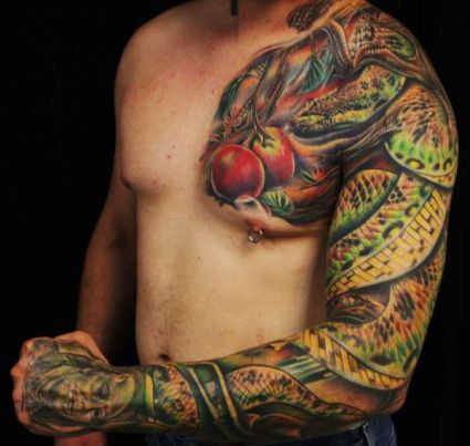 Snake Full Sleeve Tattoo