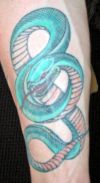 green snake tattoo
