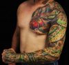 snake full sleeve tattoo