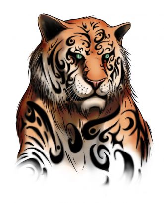 Manga Tiger Tattoo