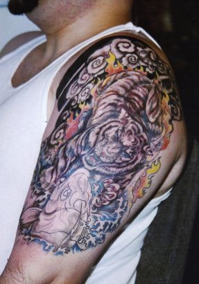 Tiger And Fish Tattoo 