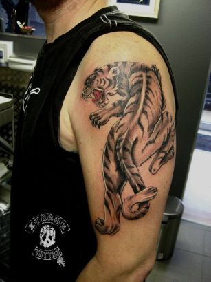 Tiger Tattoo On Shoulder