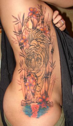 Tiger Tattoo On Rib