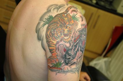 Tiger Tattoo On Shoulder