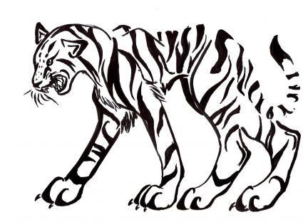 Tribal Tiger Tattoo