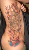 tiger tattoo on rib