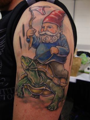 Gnome Turtle Tattoo