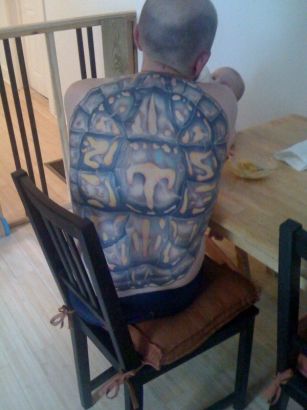 Turtle Tattoo On Back