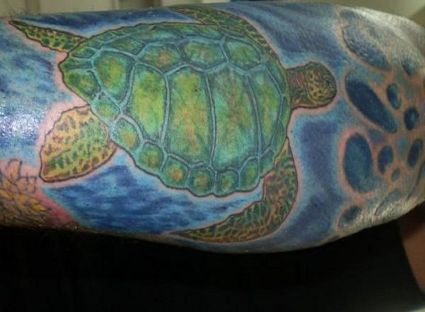 Sea Turtle Tattoo Full Sleeve