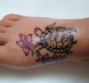flower and turtle tattoos