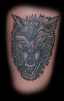 Wolf Head Image Tattoo