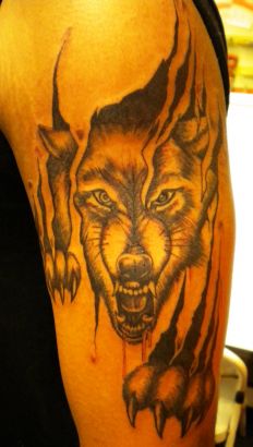 Wolf Head Picture Tattoo