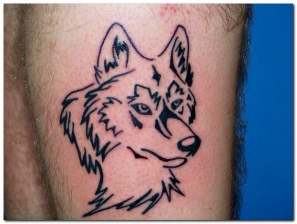 Wolf Face Tats