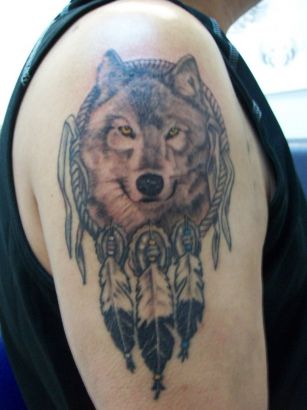 Wolf Portrait Tattoo