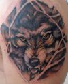 wolf face tattoos 
