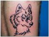 wolf face tats