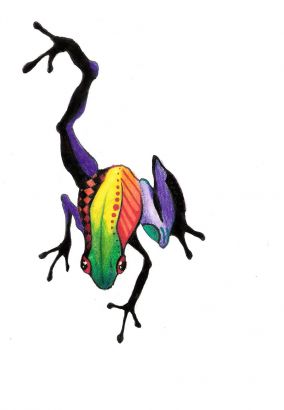 Colorful Frog Tattoo Free