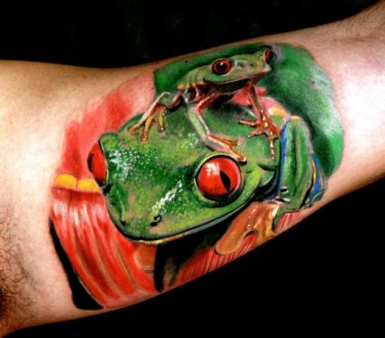 Frogs Tattoo On Inside Of Arm