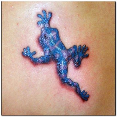 Blue Frog Image Of Tattoo