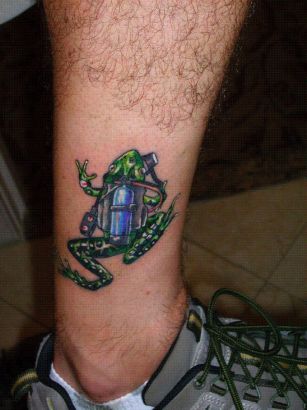 Frog Pic Of Tattoo On Leg