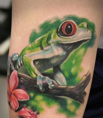 Tree Frog Tattoos Pic